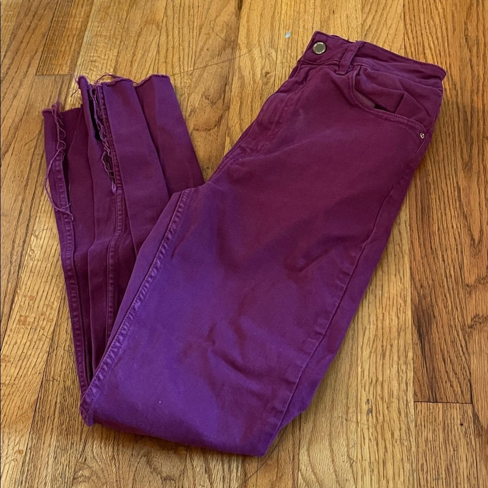 Zara Jeans bootcut 6 pretty purple